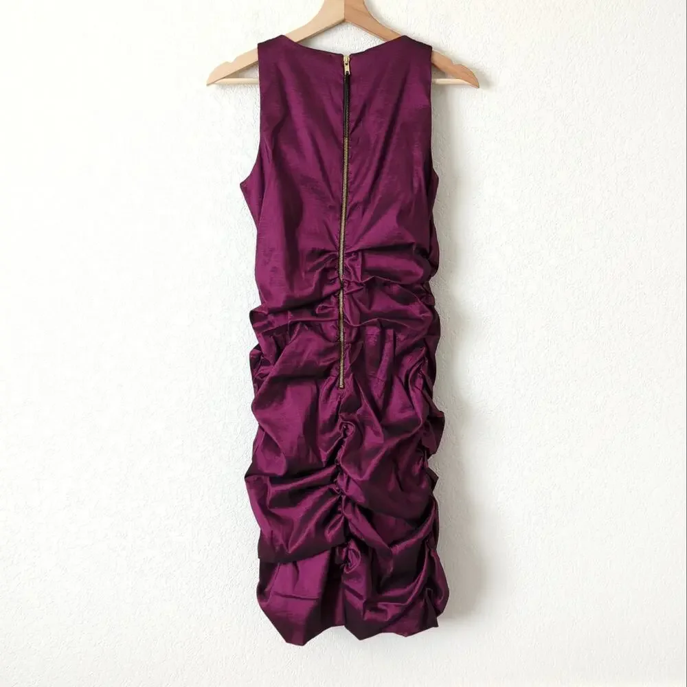 melonie Womens Formal‎ Dress Fushia Small Ruching Bodycon Party Cocktail Event
